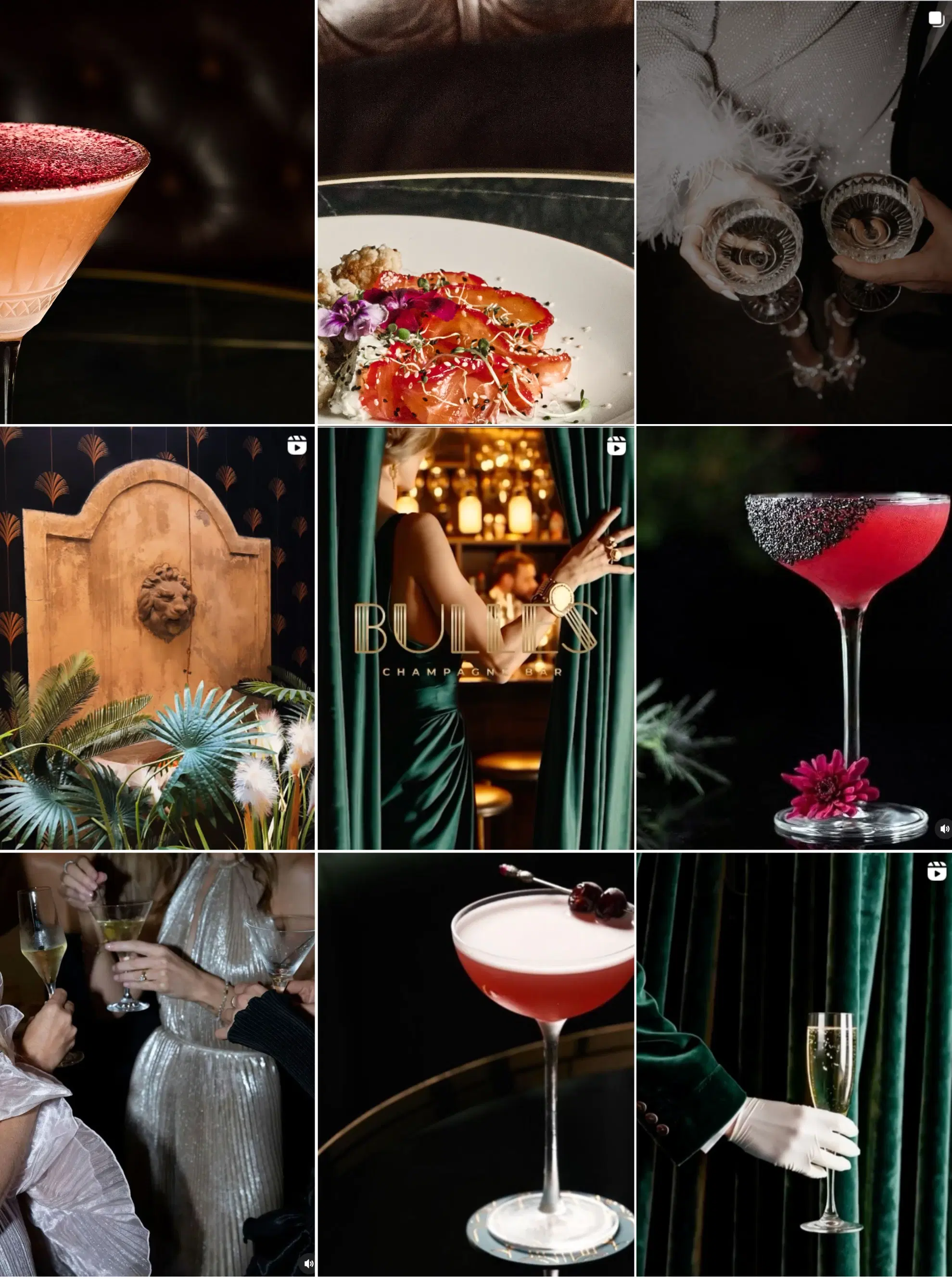 Bulles Champagne Bar — Social Media & Contenido